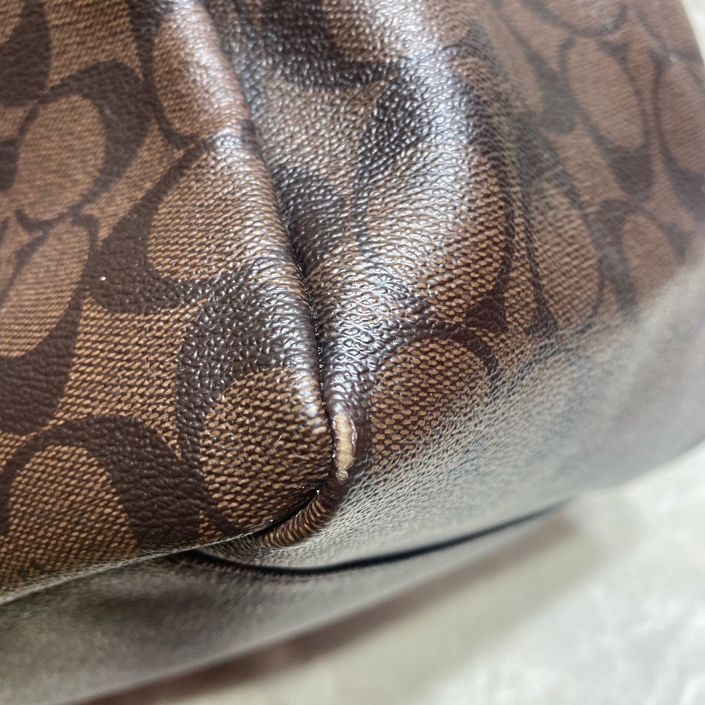 COACH Signature C Diaper Bag | Travel Tote | Brown/Black Accents | Crossbody Bag - Picture 12 of 16